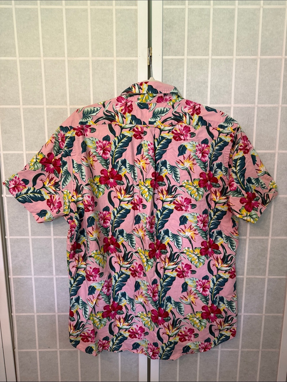Men’s Ralph Lauren Pink Tropical Floral Short-Sleeve Button-Down Shirt Size L - Picture 5 of 5